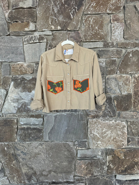 Classic Denim Crop Shirt