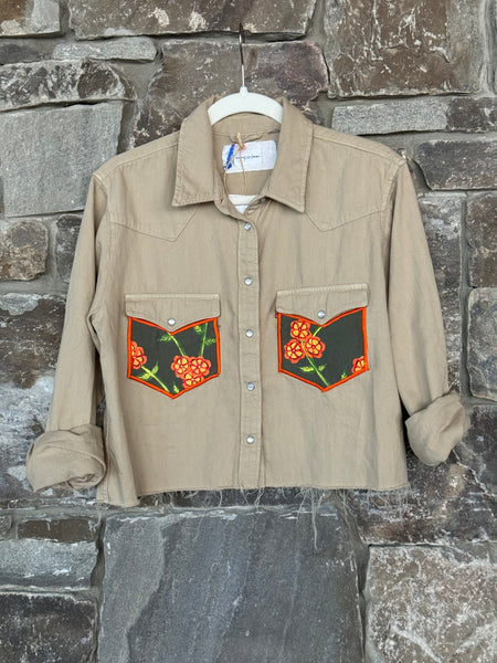 Classic Denim Crop Shirt