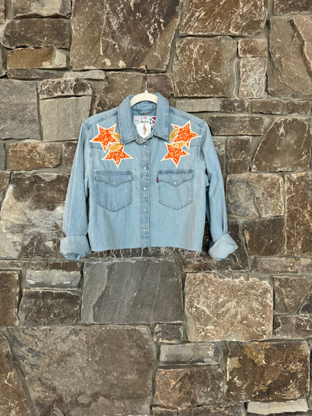 Classic Denim Crop Shirt