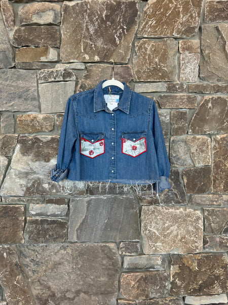 Classic Denim Crop Shirt