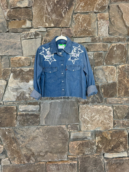 Classic Denim Crop Shirt