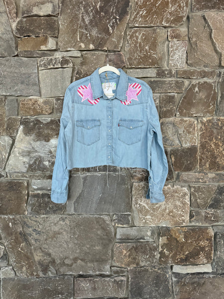 Classic Denim Crop Shirt